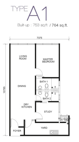 Type A1 floor plan